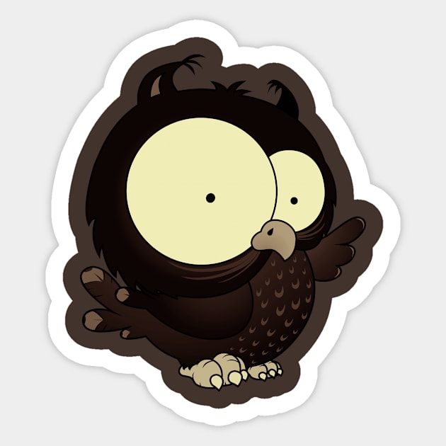 Little owl v2 Sticker by mangulica